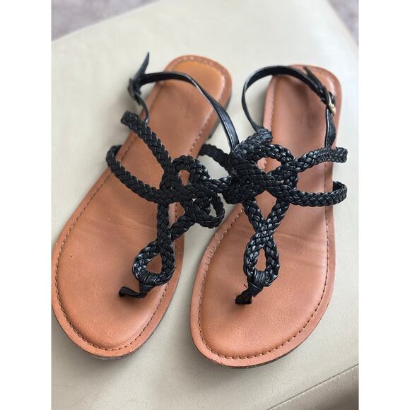 Universal Thread Women’s Black/Brown Sandals Size 8.5 - Picture 1 of 6